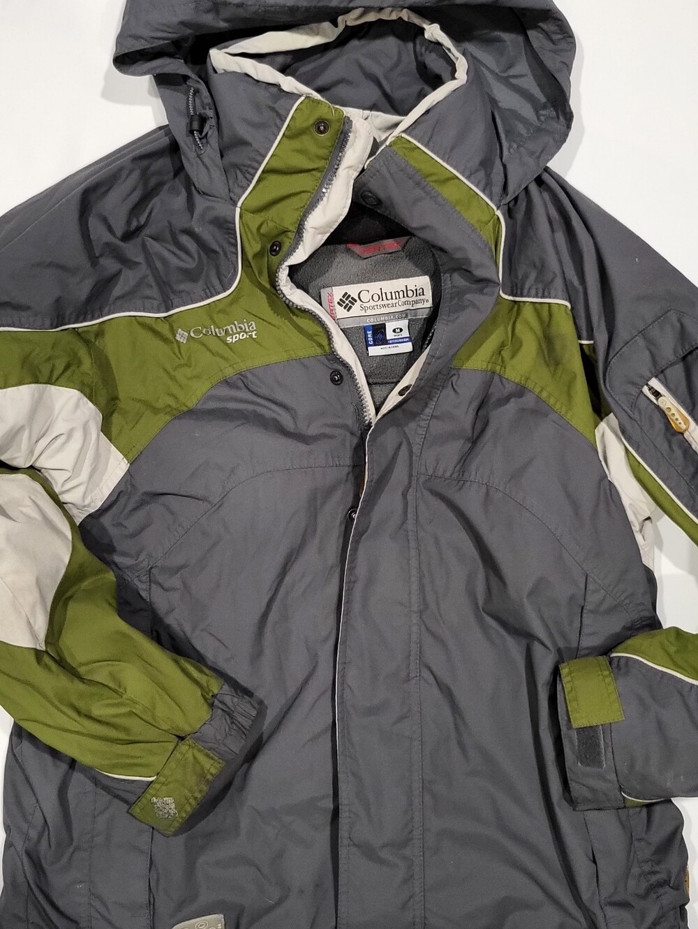 Columbia Men's Gray & Olive Hooded Vertex Winter Coat - Picture 2 of 9